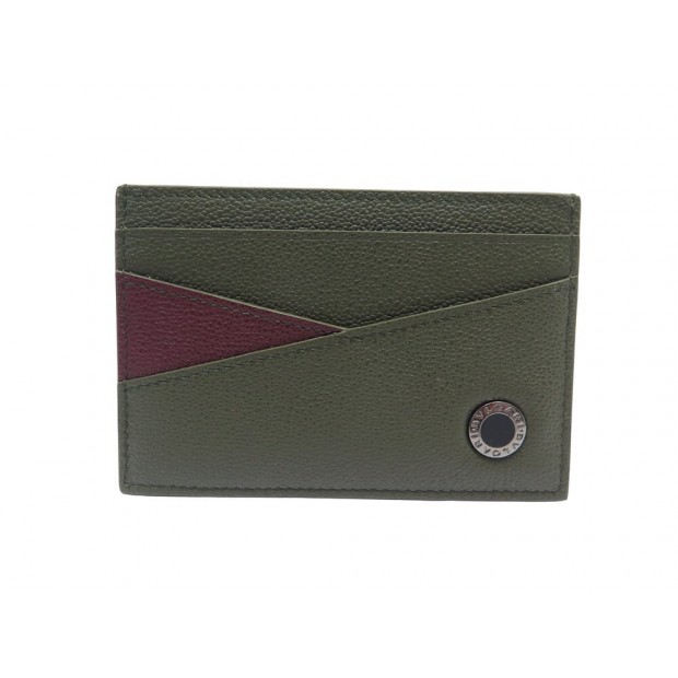 NEUF PORTE CARTES BULGARI BVLGARI MAN 293123 CUIR GRAINE BOITE CARDS HOLDER 260€