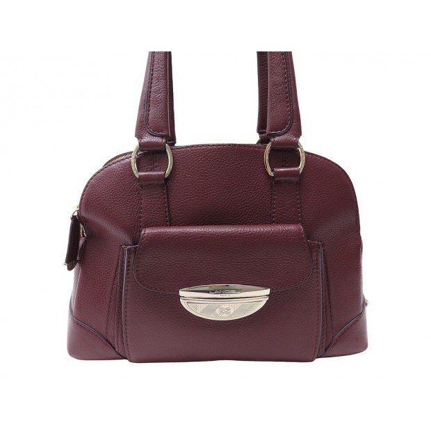 SAC A MAIN LANCEL ADJANI GM A03433 CUIR GRAINE BORDEAUX LEATHER HAND BAG 1250€