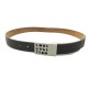 CEINTURE LOUIS VUITTON BOUCLE LOGO 90 CM EN CUIR NOIR BLACK LEATHER BELT 355€