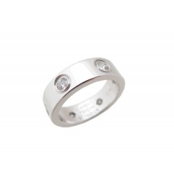 NEUF BAGUE CARTIER LOVE 6 DIAMANTS OR BLANC TAILLE 50 