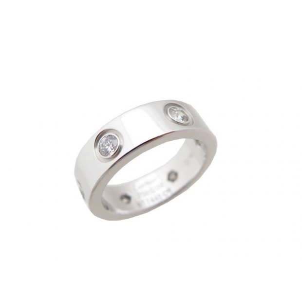 NEUF BAGUE CARTIER LOVE 6 DIAMANTS OR BLANC TAILLE 50 