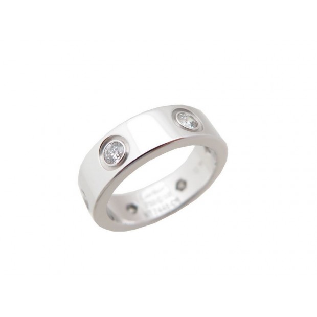 NEUF BAGUE CARTIER LOVE B4026000 T 50 EN OR GRIS & 6 DIAMANTS 8.3GR RING 5400€