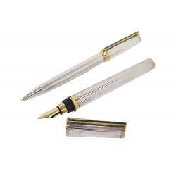 VINTAGE PARURE ST DUPONT STYLO PLUME + BILLE MONTPARNASSE XL FOUNTAIN PEN 1250€