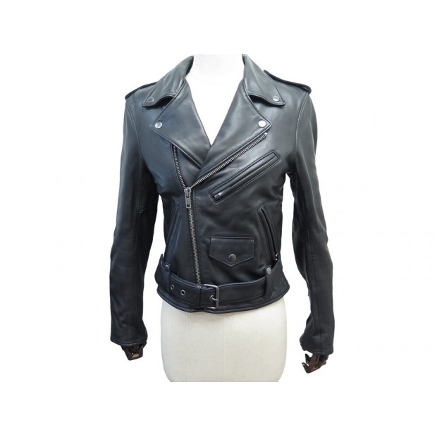 NEUF BLOUSON RALPH LAUREN PERFECTO BIKER 211753241001 XS 34 CUIR JACKET 1100€