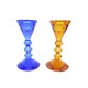 NEUF LOT BACCARAT 2 BOUGEOIRS VEGA CRISTAL MULTICOLORES CANDLES CANDLESTICK 650€