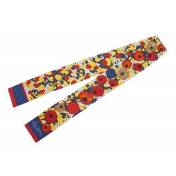 NEUF FOULARD LOUIS VUITTON BANDEAU LAVALIERE RETRO FLOWERS TWILLY NEW SCARF 210€