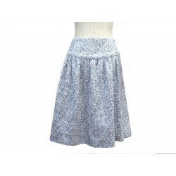 JUPE CHANEL P60233 V45762 TAILLE 34 S EN TWEED BLEU BLUE COTTON SKIRT 3400€