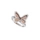 BAGUE MESSIKA BUTTERFLY EN OR BLANC 18K DIAMANTS 0.27 CT T 52 GOLDEN RING 2250€