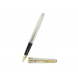 STYLO MONTBLANC MEISTERSTUCK ROLLERBALL SOLITAIRE DOUE 922001 ARGENT PEN 900€