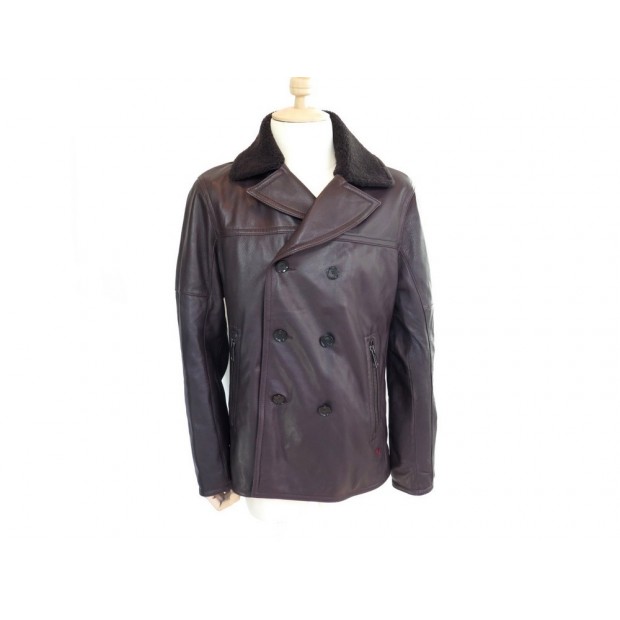 BLOUSON STRELLSON EN CUIR MARRON 