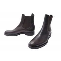 NEUF CHAUSSURES LORO PIANA BOTTINES CHELSEA 41 41.5 FIN CUIR MARRON BOOTS 1100€