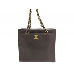 VINTAGE SAC A MAIN CHANEL CABAS SHOPPING 25 CM CUIR CAVIAR HAND BAG PURSE 5200€