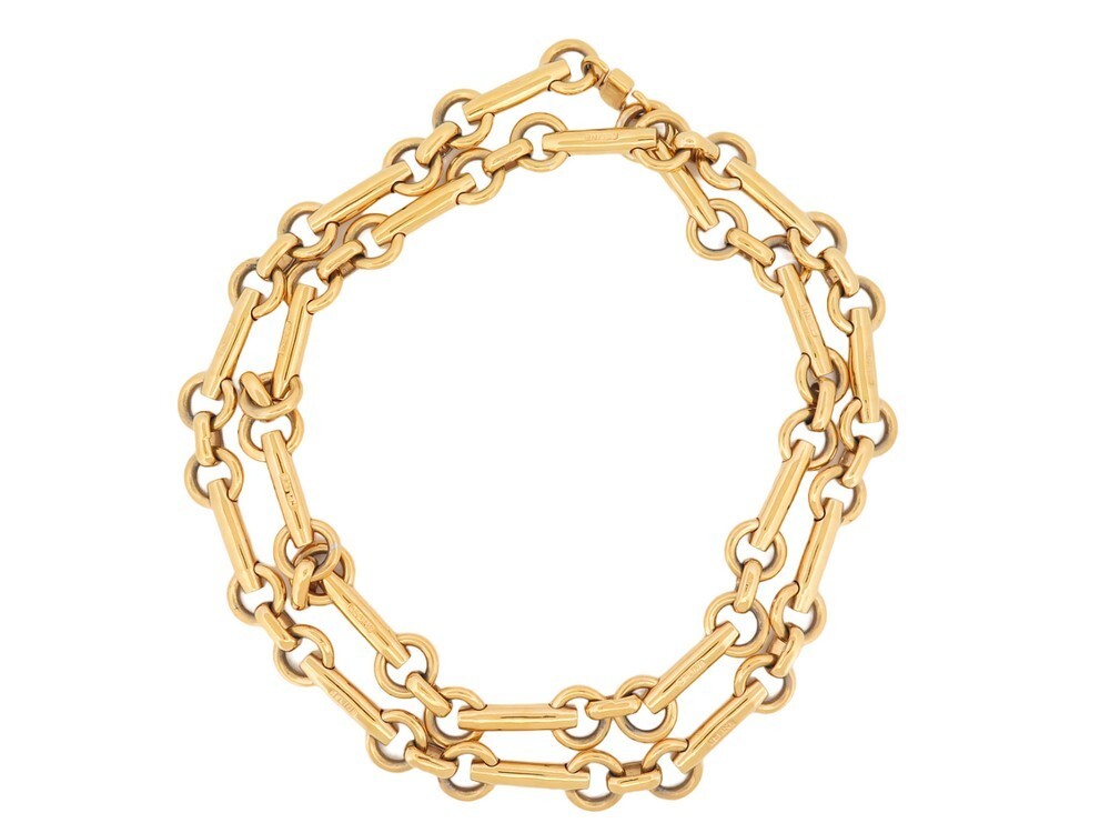 Sautoir Céline En Laiton - Neuf Sans Emballage, Bijou De Marque Luxe, Long Collier