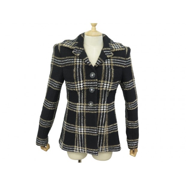 VESTE CHANEL BOUTONS LOGO CC M 38 TWEED P40049V28905 METIERS D'ART JACKET 6500€