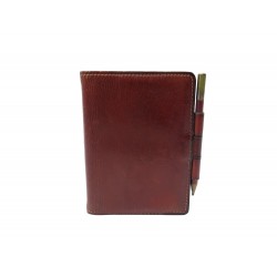 VINTAGE PORTE AGENDA HERMES EN CUIR BOX MARRON LEATHER DIARY COVER 435€