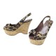 NEUF CHAUSSURES LOUIS VUITTON SANDALES 39 EN TOILE LEOPARD STEPHEN SPROUZE 850€