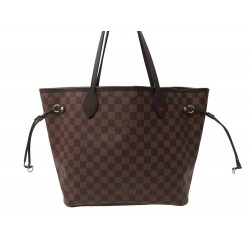 NEUF SAC A MAIN LOUIS VUITTON NEVERFULL MM EN TOILE DAMIER EBENE CABAS BAG 1500€