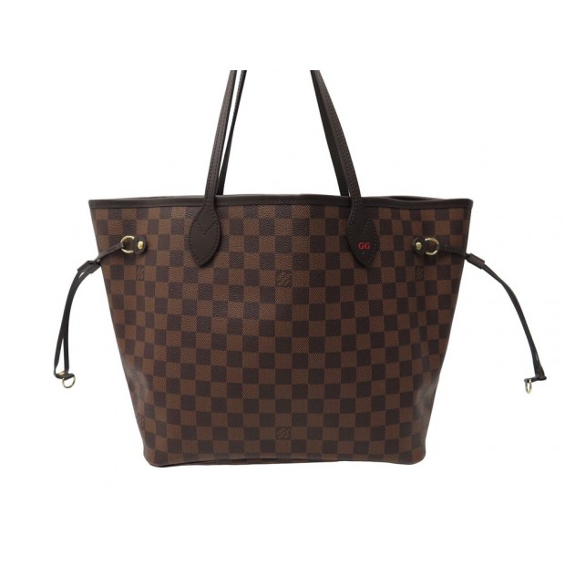 NEUF SAC A MAIN LOUIS VUITTON NEVERFULL MM EN TOILE DAMIER EBENE CABAS BAG 1500€