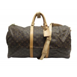 SAC DE VOYAGE LOUIS VUITTON KEEPALL 55 BANDOULIERE M41414 TOILE MONOGRAM 2200€