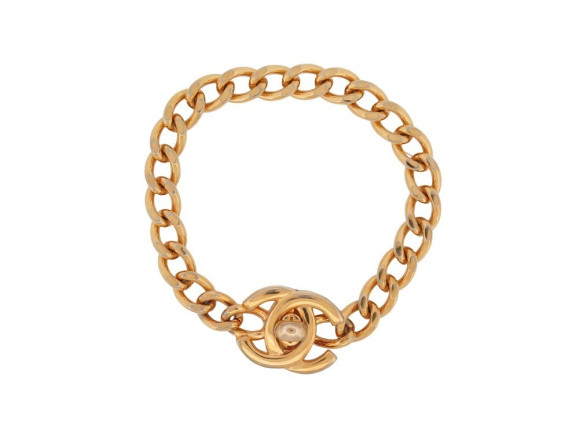 bracelet chanel 1996 chaine fermoir logo cc