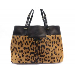 SAC A MAIN JEROME DREYFUSS MAURICE LEOPARD CUIR POULAIN LEATHER HAND BAG 1000€