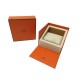 BOITE POUR MONTRE HERMES CAPE COD ARCEAU HEURE H CLIPPER 11CM ORANGE WATCH BOX