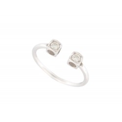 BAGUE DINH VAN LE CUBE DIAMANT 208512 54 EN OR BLANC 18K 0.16CT GOLD RING 1490€