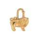 RARE CADENAS HERMES CHARM LION AFRICA 1997 PENDENTIF PORTE CLES GOLDEN PADLOCK