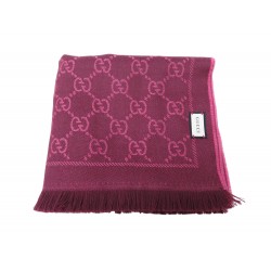 NEUF ECHARPE GUCCI MAILLE JACQUARD GG GUCCISSIMA LAINE 133483 WHOOL SCARF 330€