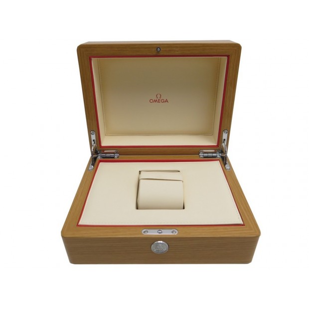 BOITE POUR MONTRE OMEGA SEAMASTER SPEEDMASTER EN BOIS VERNIS WOOD WATCH BOX