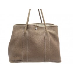 SAC A MAIN HERMES GARDEN PARTY 36 EN CUIR NEGONDA ETOUPE TOTE HAND BAG 3050€