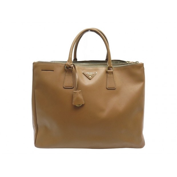 SAC A MAIN PRADA CABAS GRAND GALLERIA CUIR SAFFIANO GOLD LEATHER HAND BAG 4400€