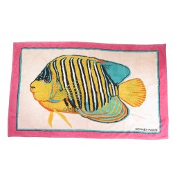 DRAP DE PLAGE HERMES POISSONS SERVIETTE DE BAIN COTON COTTON BEACH TOWEL 600€