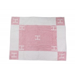 DRAP DE BAIN HERMES AVALON SERVIETTE DE PLAGE ROSE PINK COTON BEACH TOWEL 250€