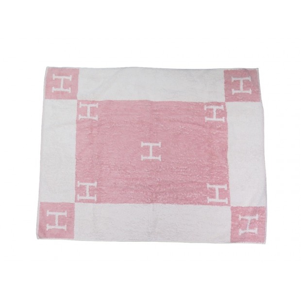 DRAP DE BAIN HERMES AVALON SERVIETTE DE PLAGE ROSE PINK COTON BEACH TOWEL 250€