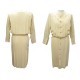 VINTAGE ROBE CHANEL BOUTONS LOGO COCO CC CAMBON M 38 SOIE BEIGE SILK DRESS 5500€