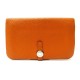 PORTEFEUILLE HERMES DOGON DUO CUIR TOGO ORANGE AVEC PORTE MONNAIE WALLET 1980€