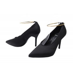 NEUF CHAUSSURES ESCARPINS GIVENCHY 516895 39 SATIN NOIR NEW PUMPS SHOES 850€