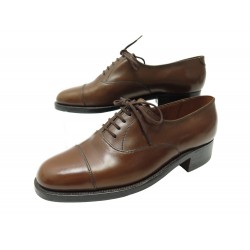 CHAUSSURES JM WESTON RICHELIEU 300 3.5D 37.5 BOUT DROIT CUIR MARRON SHOES 850€