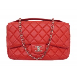 SAC A MAIN CHANEL TIMELESS EASY CARRY JUMBO CUIR MATELASSE ROUGE HAND BAG 6900€