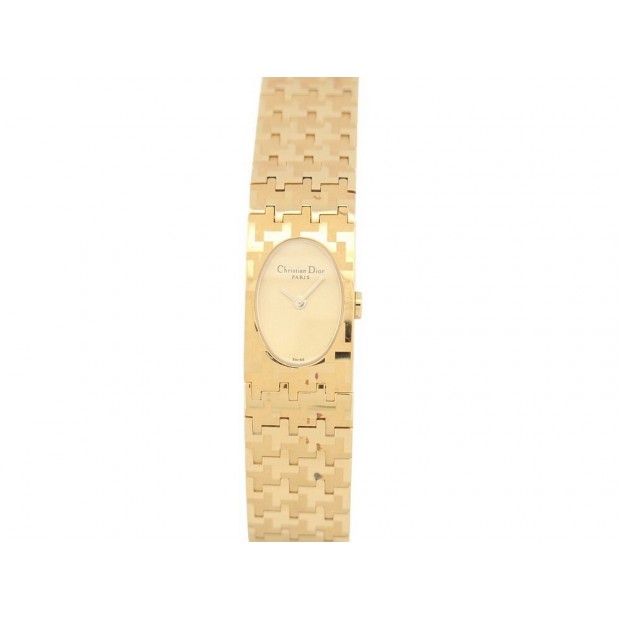 MONTRE MISS DIOR D70-150 23 MM PLAQUE OR JAUNE QUARTZ GOLD PLATED LADY WATCH