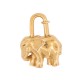 RARE CADENAS HERMES CHARM ELEPHANT METAL DORE PENDENTIF PORTE CLE GOLDEN PADLOCK