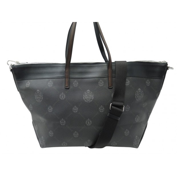 NEUF SAC A MAIN BERLUTI CABAS CITY BREAK EN TOILE NOIRE CANVAS HAND BAG TOTE