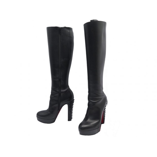 CHAUSSURES CHRISTIAN LOUBOUTIN TACLOU BOTTES TALONS SPIKES 36.5 NOIR BOOTS 1990€