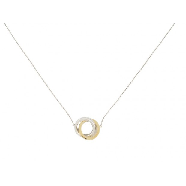 COLLIER TIFFANY & CO PENDENTIF ATLAS X CERCLES ENTRELACES 38 ARGENT 925 OR 1€