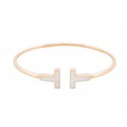 BRACELET TIFFANY & CO T WIRE 63958506 17CM OR JAUNE 18K NACRE 7.3GR BANGLE 3150€