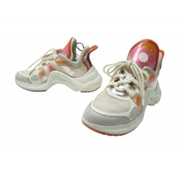 CHAUSSURES LOUIS VUITTON BASKETS ARCHLIGHT LV 40 SNEAKERS WHITE PINK SHOES 950€