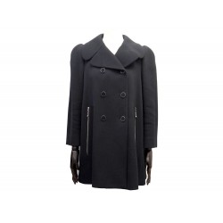 NEUF MANTEAU LOUIS VUITTON TAILLE 40 M EN LAINE NOIR NEW BLACK WOOL COAT 4050€