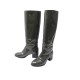 CHAUSSURES CHANEL BOTTES CAVALIERES G28474 37.5 CUIR VERNIS + BOITE BOOTS 1315€