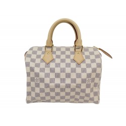 NEUF SAC A MAIN LOUIS VUITTON SPEEDY 25 N41371 TOILE DAMIER AZUR HANDBAG 1300€